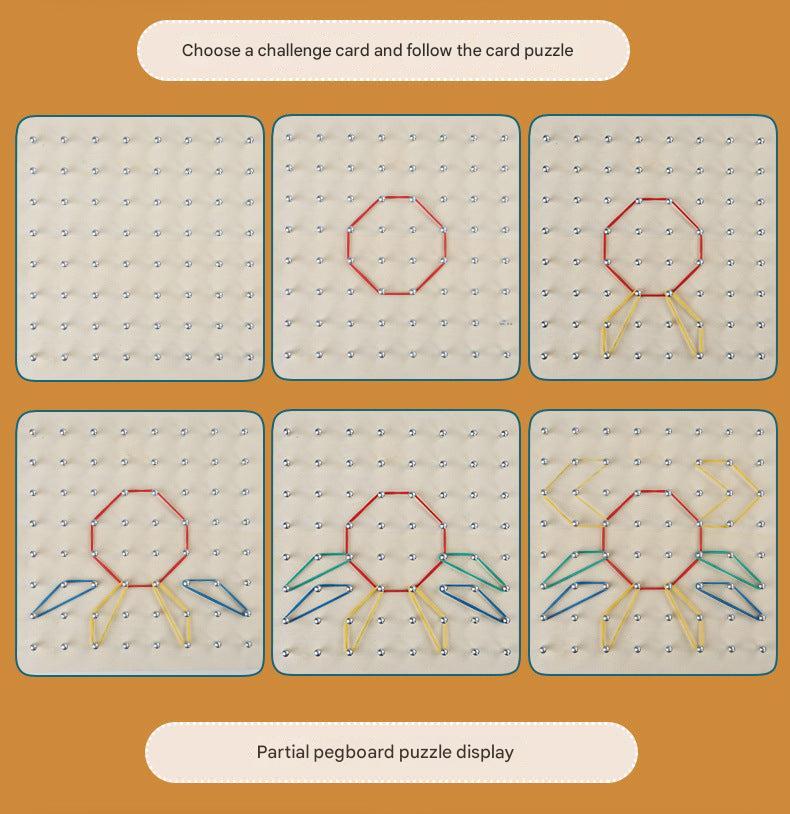 Puzzle board enhancing fine motor skills