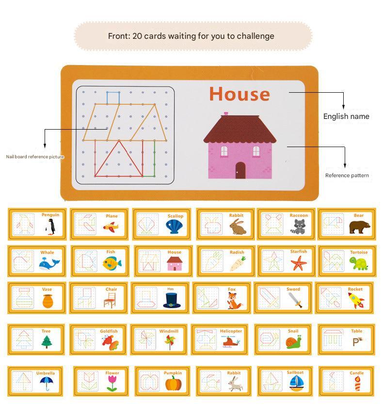 Durable wooden puzzle board for early learning