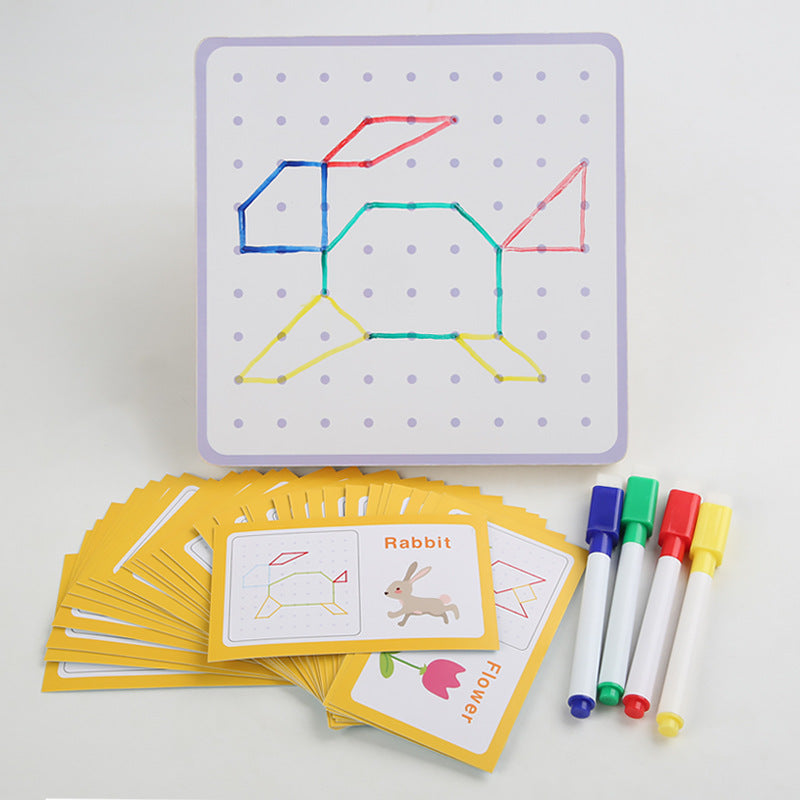 Multi-coloured wooden puzzle pieces for kids
