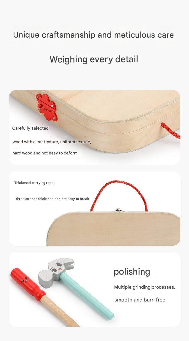 Kid-friendly DIY tool kit with accessories