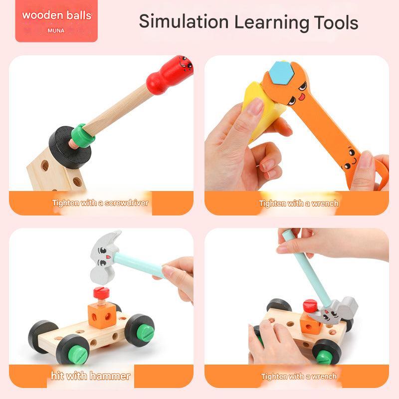 Hammer and screw set for kids' play