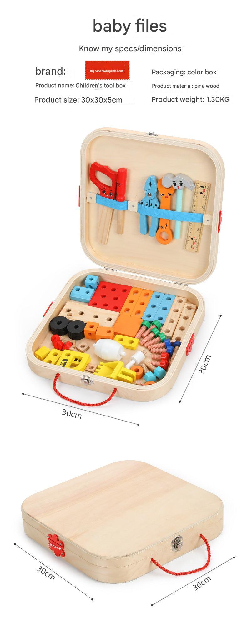 Kid-friendly DIY tool kit with accessories