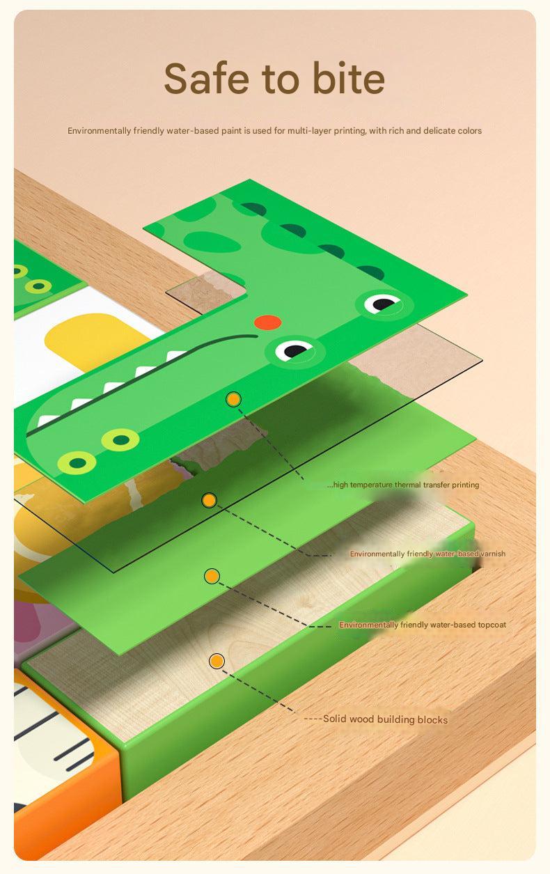 Children playing with animal jigsaw puzzle
