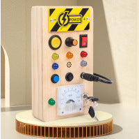 Close-up of LED lights on Busy Board