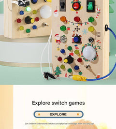 Rear view of the Wooden Busy Board