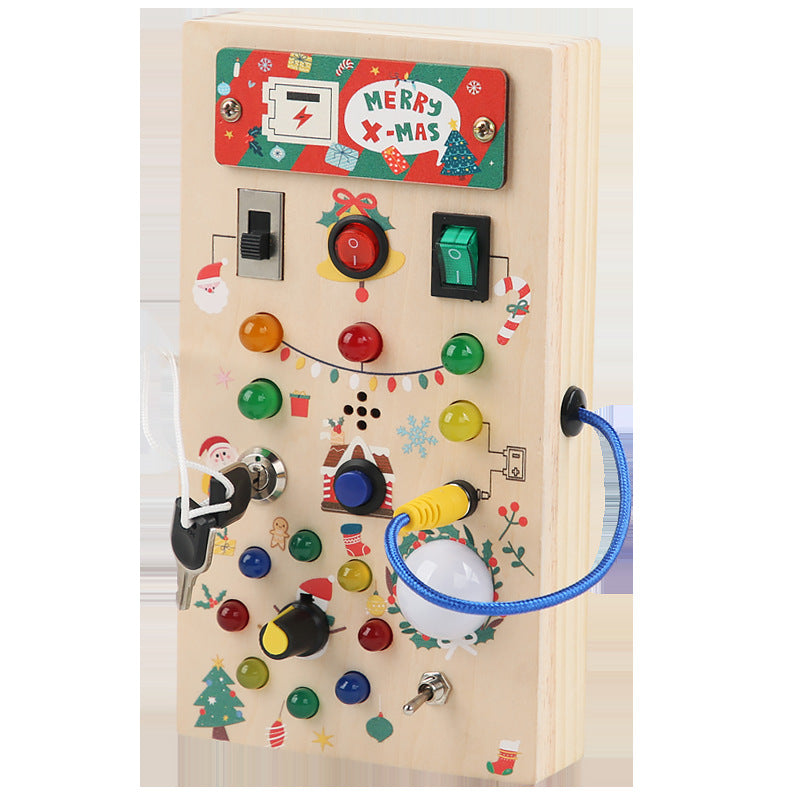 Close-up of LED lights on Busy Board