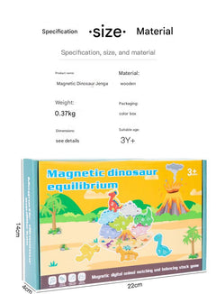 Children playing with a Magnetic Wooden Dinosaur Toy