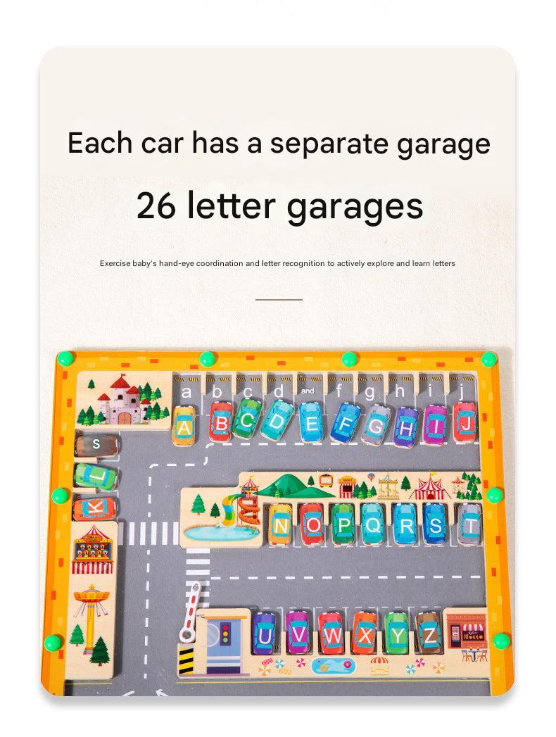 Durable wooden construction of letter matching toy