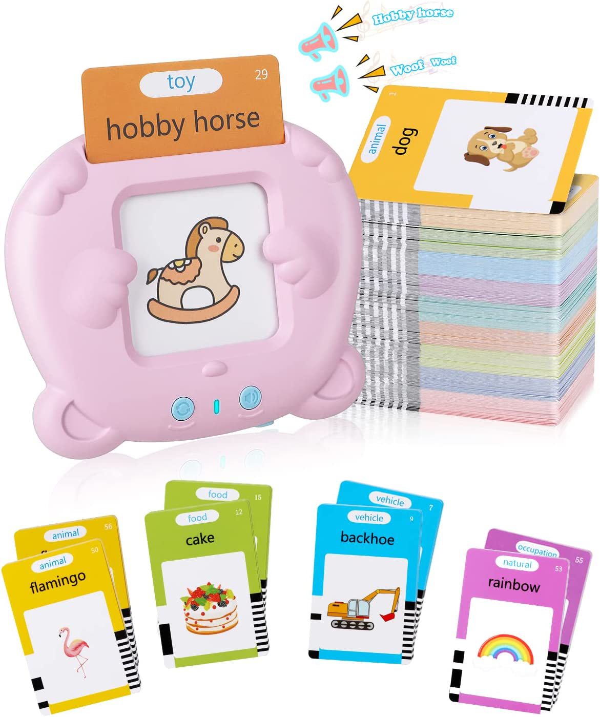 educational flash cards with vibrant visuals