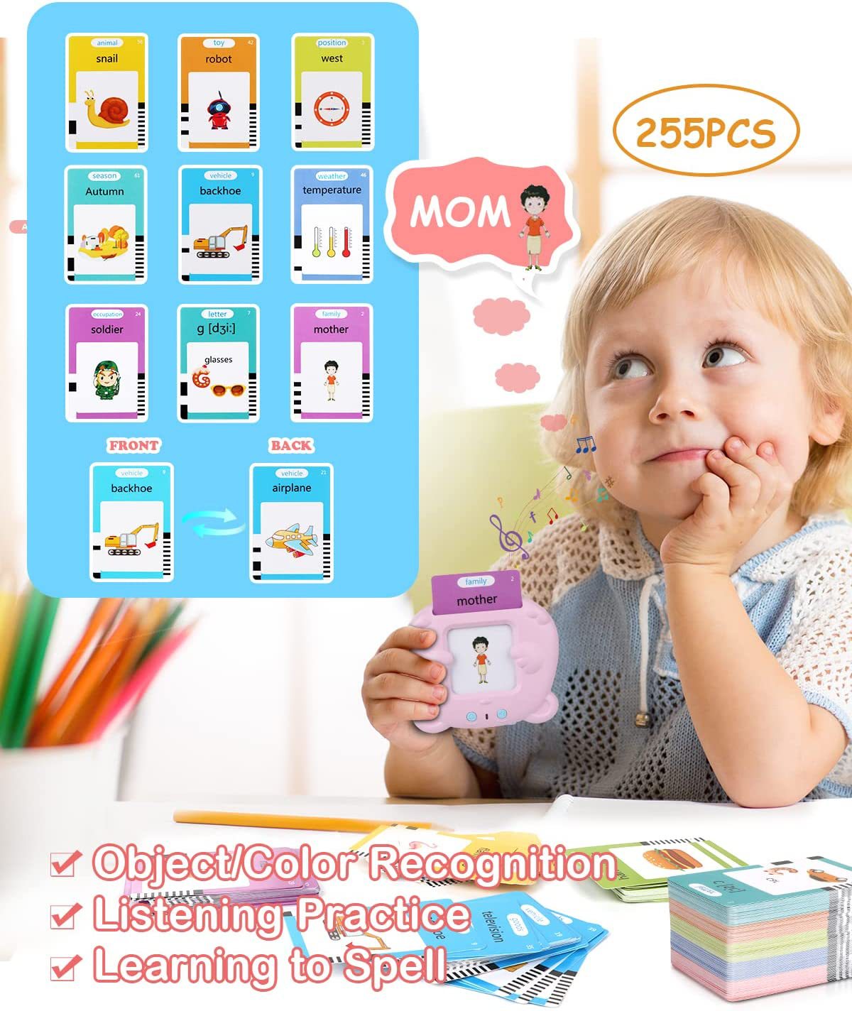 educational toys for preschoolers - colourful flash cards