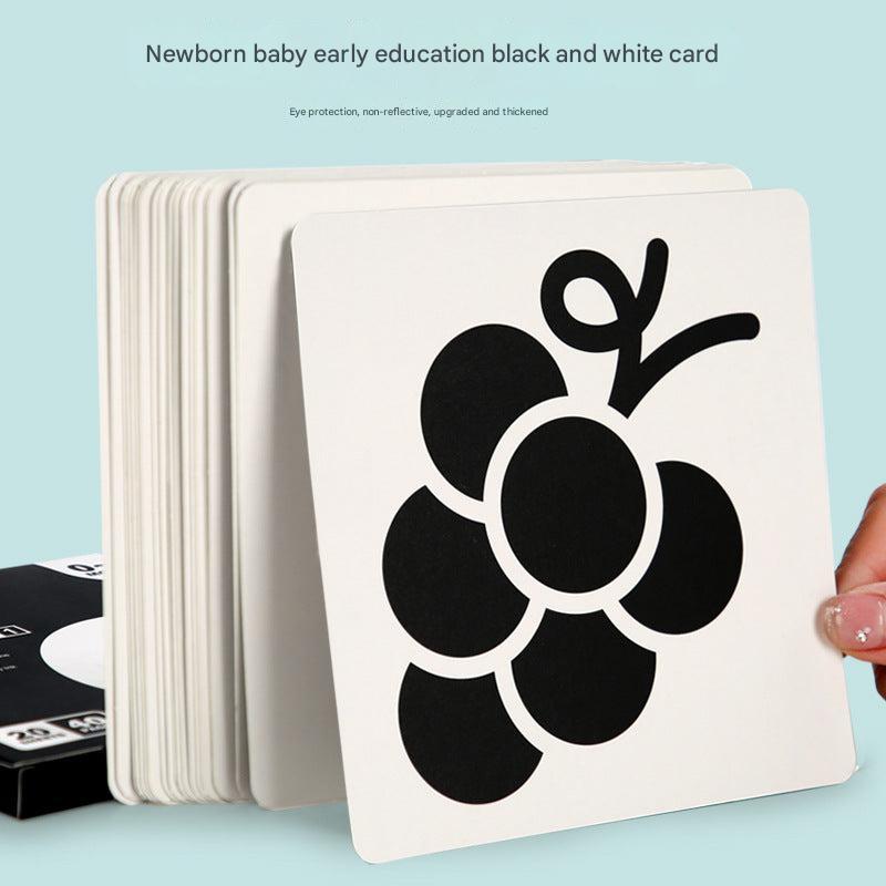 High contrast infant visual card showing abstract shapes 2
