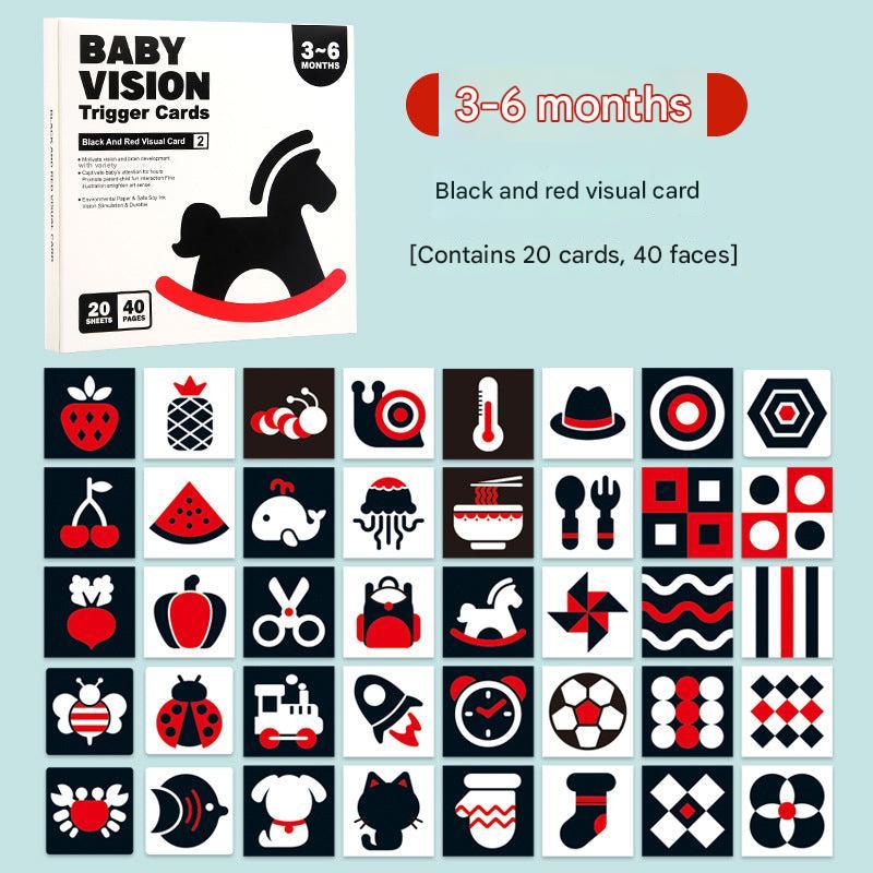 Visual tracking card with unique graphics for infants 7