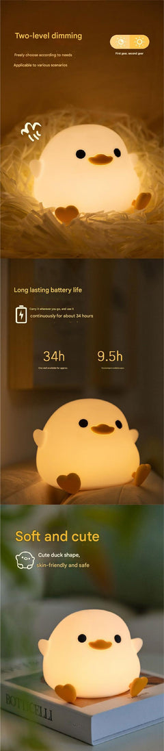 Silicone Duck Night Light - Charging
