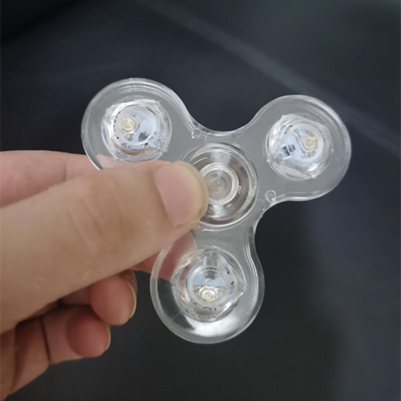 Light-up fidget spinner on display