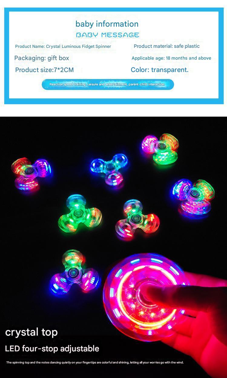 Nighttime play with glowing fidget spinner