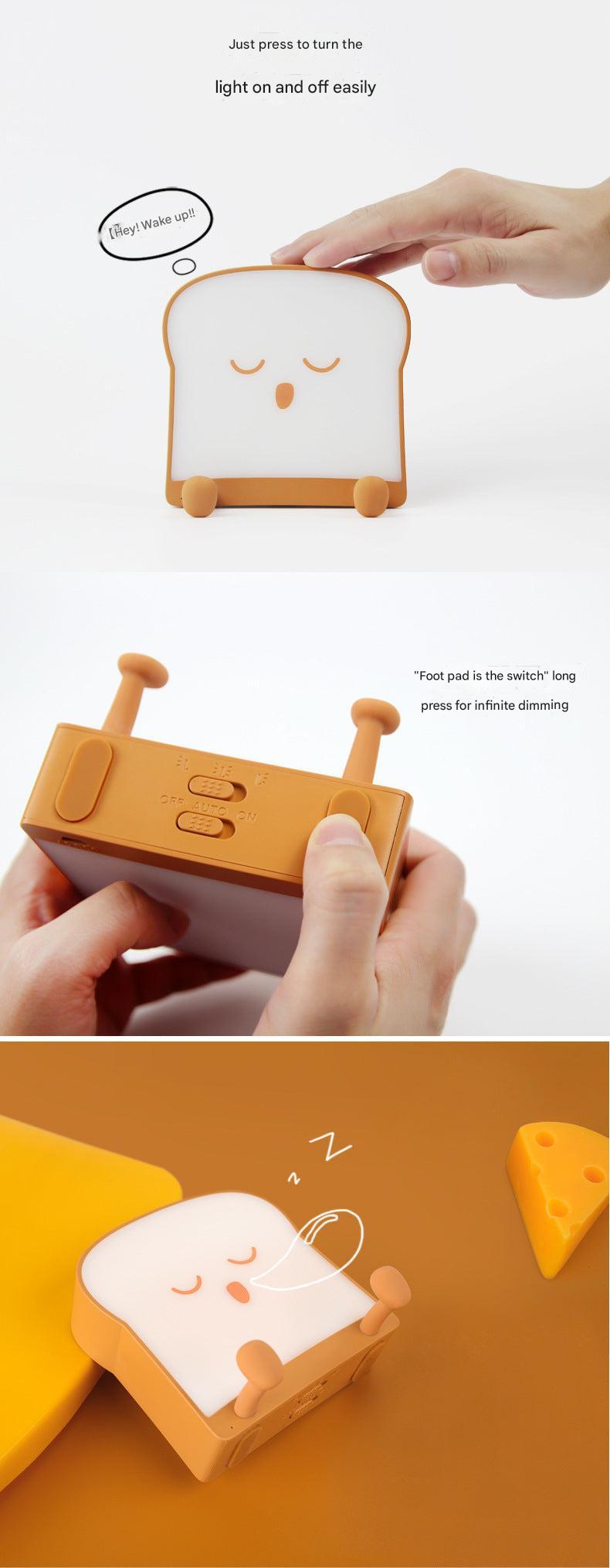 Cute Toast Bread Night Light in modern decor