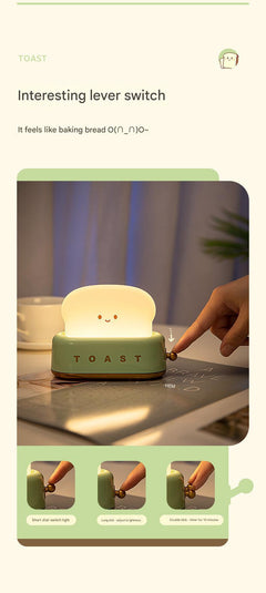 Cute Toast Bread Night Light in a nursery