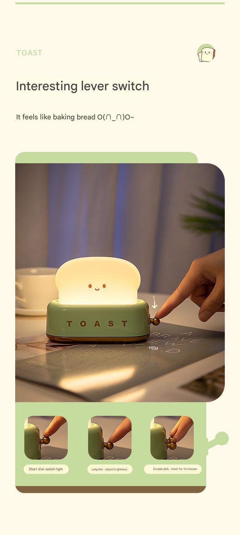 Cute Toast Bread Night Light in a nursery