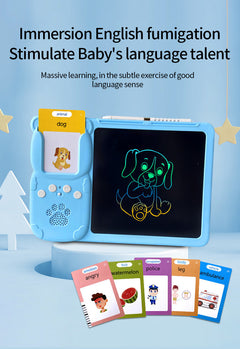 Children's drawing tablet with colourful designs