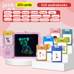 Children's drawing tablet with colourful designs