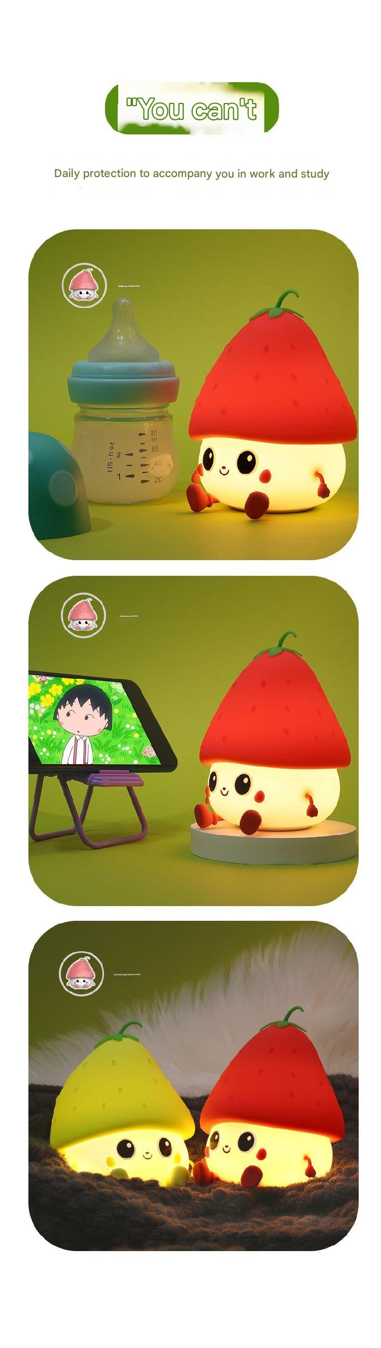 Dimmable soft light night lamp with intelligent voice control
