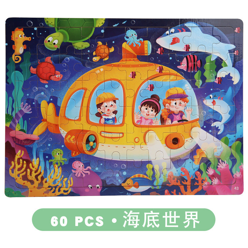 Durable wooden puzzle pieces for kids
