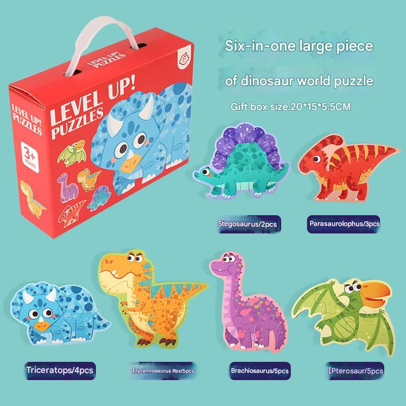 Child's hands handling large puzzle pieces