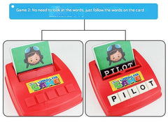 Close-up of alphabet card matching set