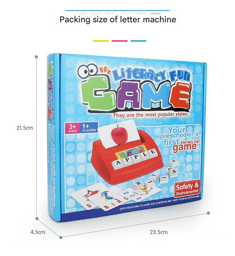 Educational English Learning Puzzle showing alphabet cards