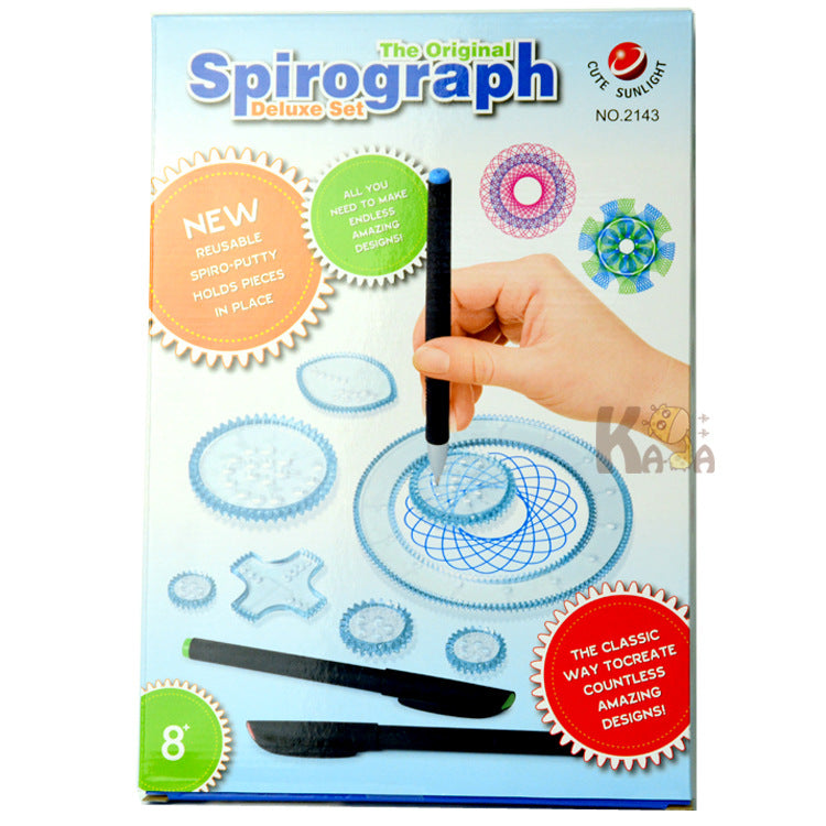 Colourful stencil ruler set for creative learning
