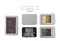 Different colours of magnetic building sticks and balls image 10