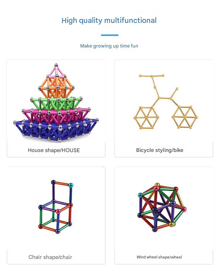 Children playing with magnetic building sticks image 9