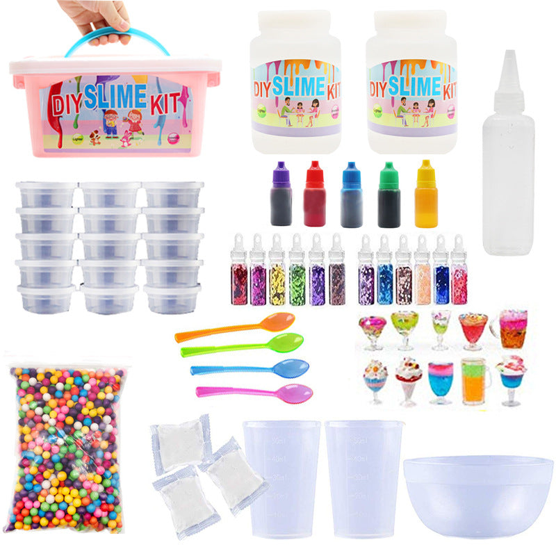 colourful crystal slime kit for creativity