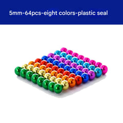 Close up of multicolour magnetic balls