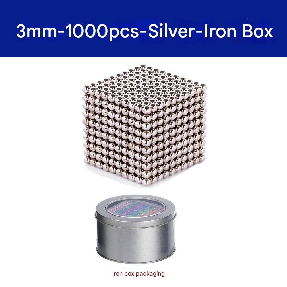 Desk accessory made with magnetic balls