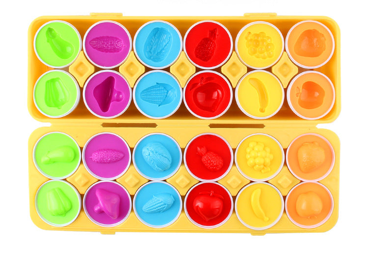 Vibrantly coloured toy eggs for learning 8