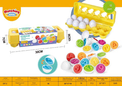 Vibrantly coloured toy eggs for learning 8
