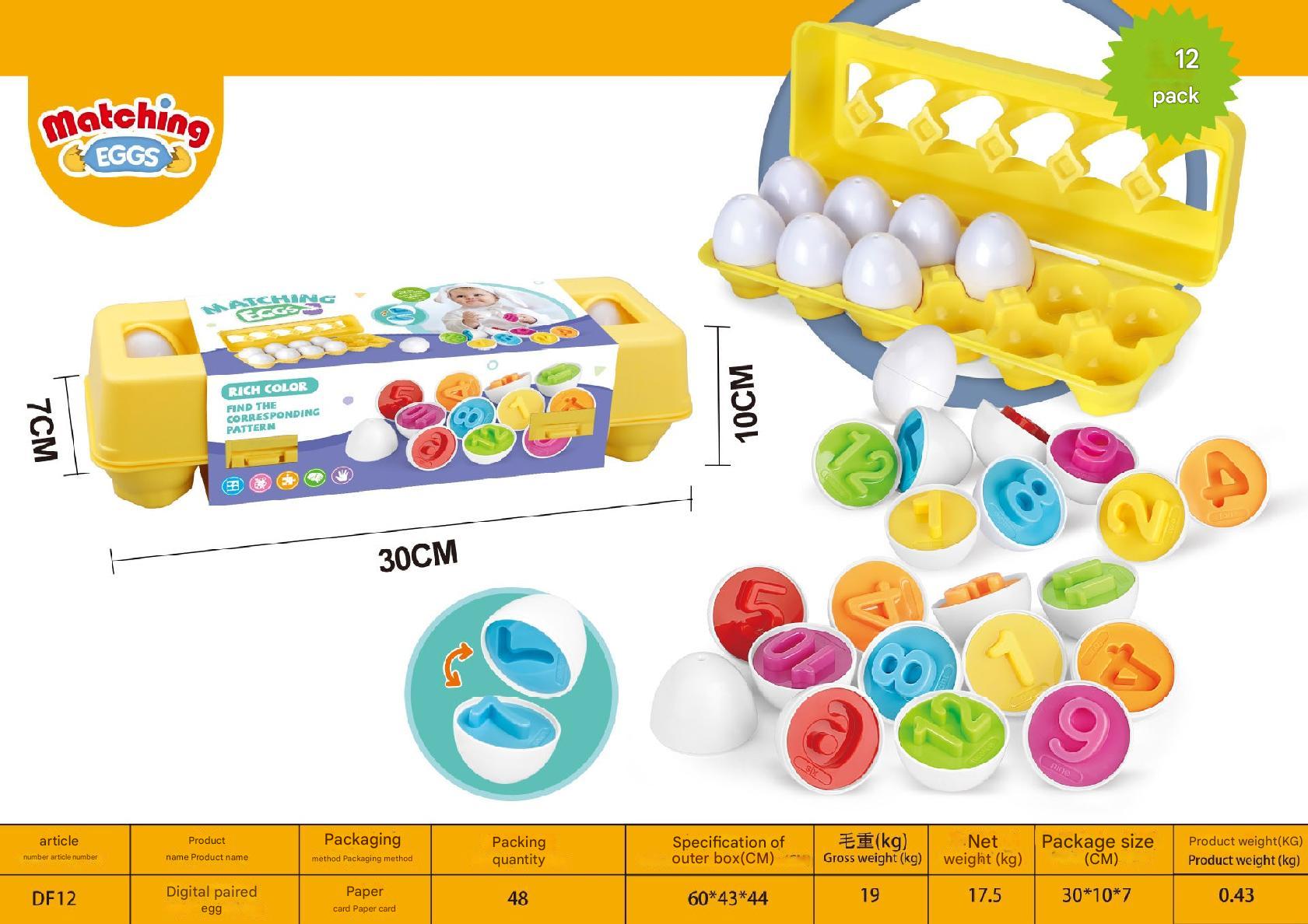 Vibrantly coloured toy eggs for learning 8