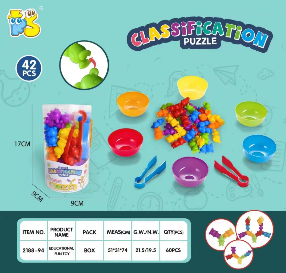 Montessori counting set with storage bag display
