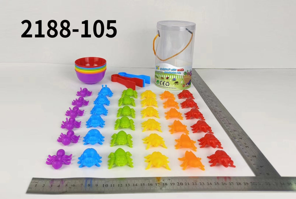 Close-up of silicone rainbow numbers and shapes