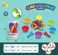 Storage bag for rainbow counting set