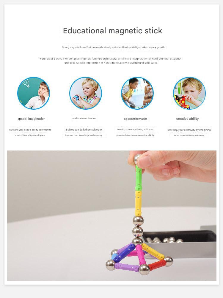 Magnetic Building Blocks Set for Kids with pieces