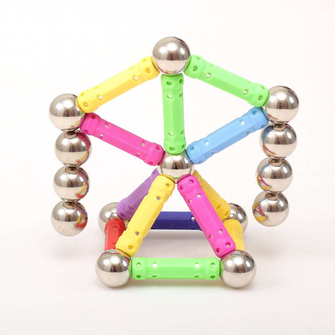 Colourful Magnetic Rods and Balls for Kids Play