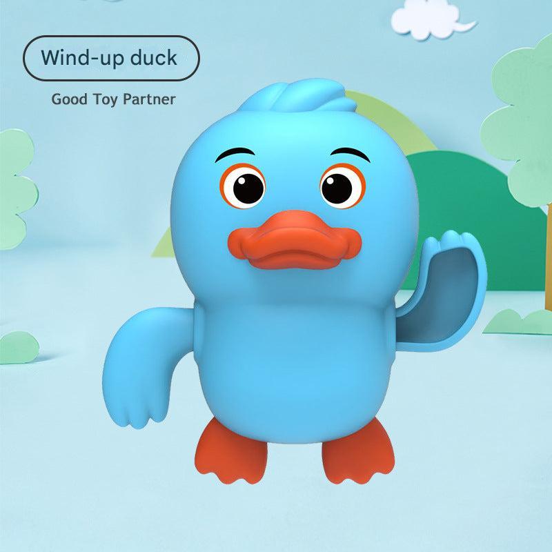Animal-shaped wind-up bath toy for infants