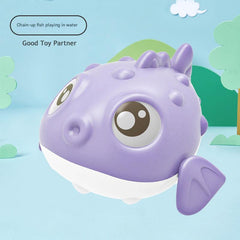 Bath time with colourful non-toxic toys