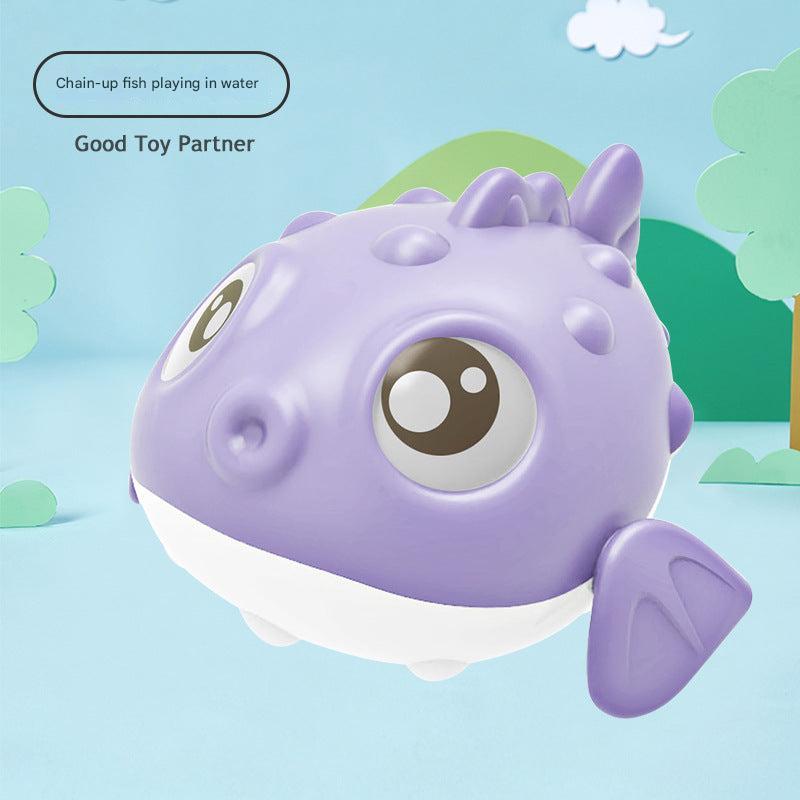 Bath time with colourful non-toxic toys