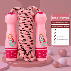 Adjustable kids' jump rope in use outdoors