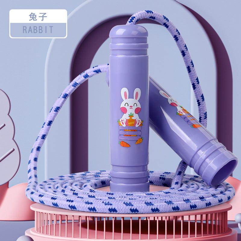Kids playing with fitness jump rope