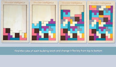 Educational puzzle blocks in use