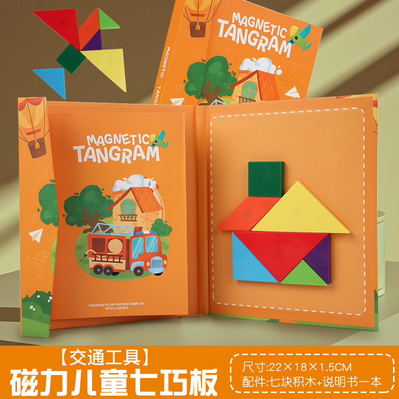 Interactive play with educational tangram set